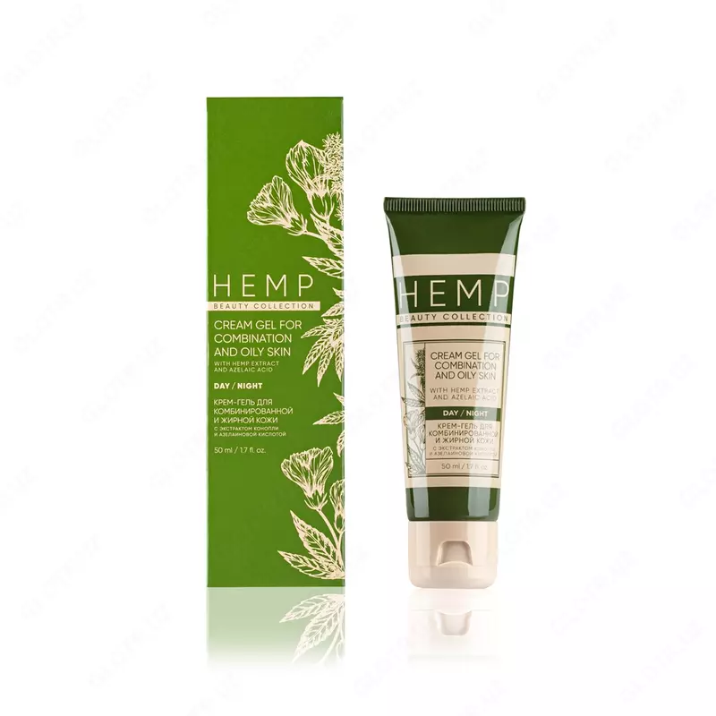 Крем-гель матирующий для комбинированной и жирной кожи HEMP  50 мл