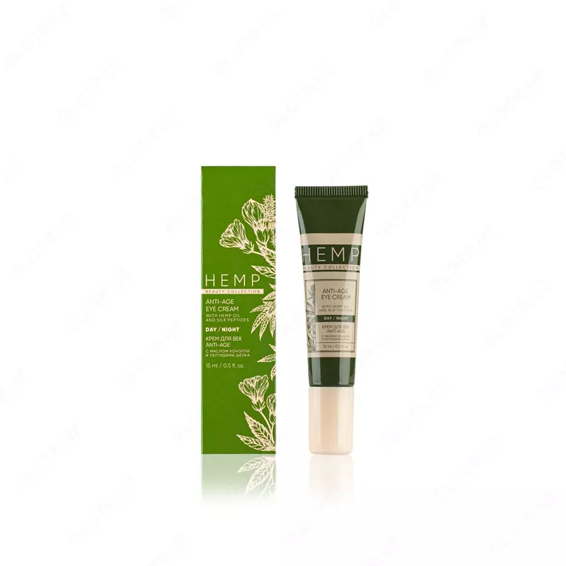 Крем anti-age для век с маслом конопли и пептидами шелка HEMP  15 мл