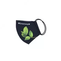 Многоразовая текстильная маска для лица  принт Лист 24x14 5 см