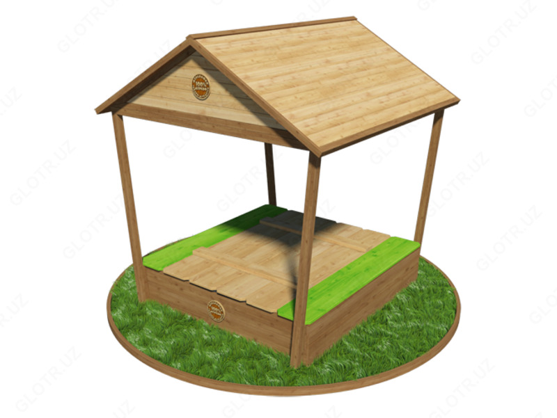   Песочница с крышей  навесом.