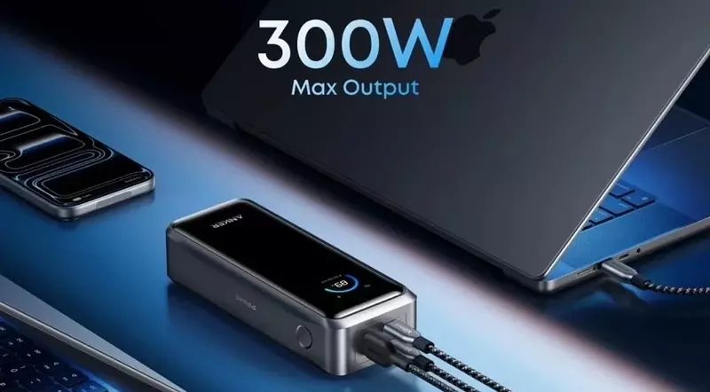 Вышел мощный пауэрбанк Anker Prime Power Bank 26K с зарядкой до 300 Вт
