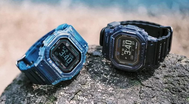 Casio выпустила самые летние G-Shock G-Lide GBX-H5600 с датчиком пульса и солнечной зарядкой.