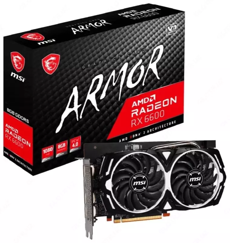   Видеокарта MSI Radeon RX 6600 ARMOR 8G