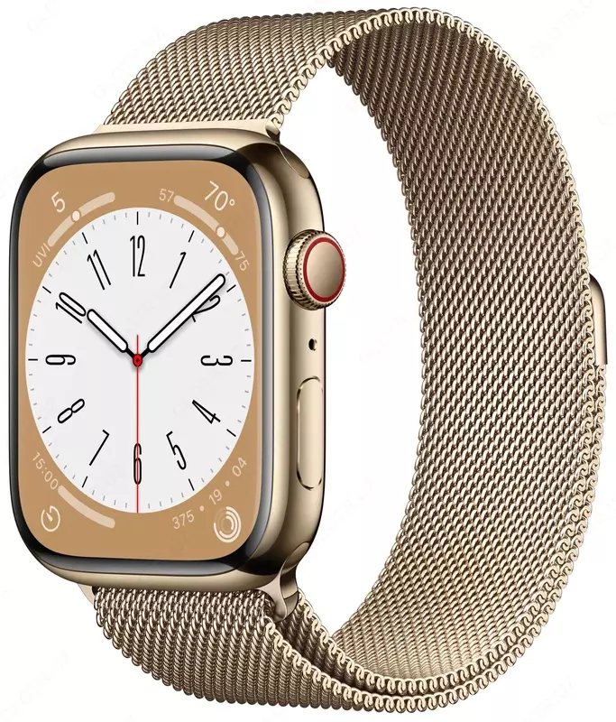 Умные часы Apple Watch Series 8 45mm Gold Stainless Steel Case with Milanese Loop Gold