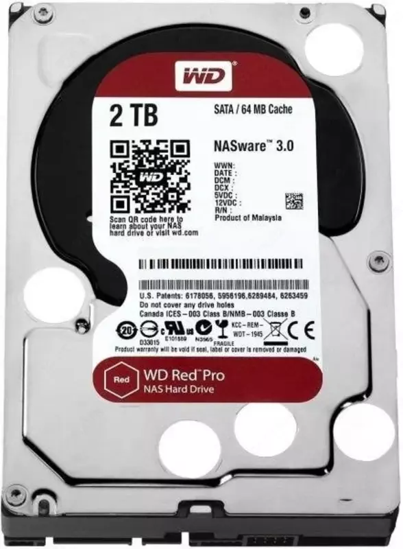 Жесткий диск HDD Western Digital WD Red Pro 2ТБ (WD2002FFSX) - 