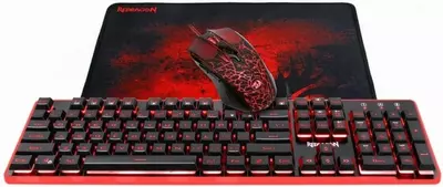 Комплект клавиатура + мышь + коврик Redragon S107