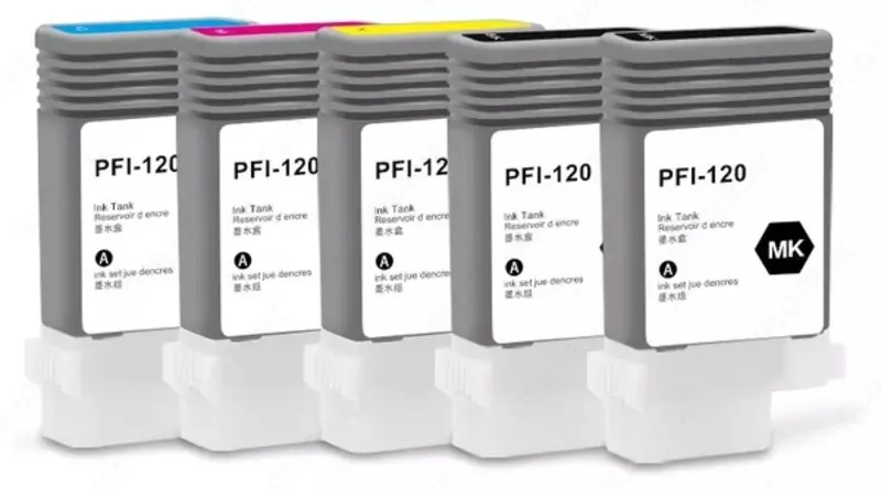 Картридж Canon Ink Tank PFI-120 (черный, голубой, пурпурный, матовый черный, желтый)