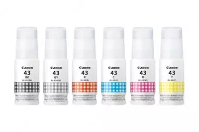 Чернила Canon Ink GI-43 (черный, желтый, красный, пурпурный, серый)