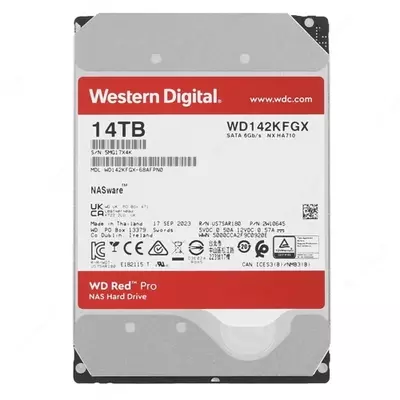 Жесткий диск HDD Western Digital 14TB WD Red Pro (WD142FGX)