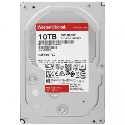 Жесткий диск HDD Western Digital Red Plus 10TB (WD101EFBX)