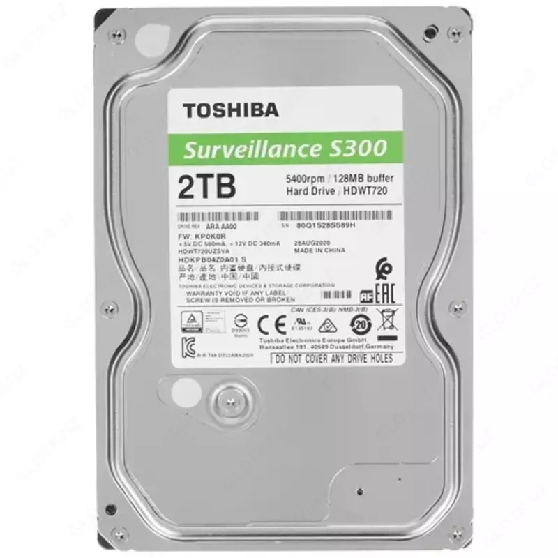 Qattiq disk HDD 6000 Gb Toshiba DT02ABA600, 3,5 ", 128Mb, SATA III