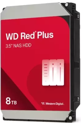 Жесткий диск HDD Western Digital Red Plus 8TB 256 Mb, SATA III 5640 rpm (WD80EFPX)