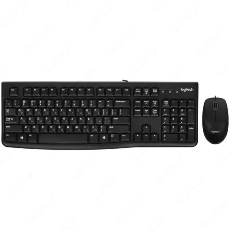 Комплект клавиатура и мышь проводная Logitech Desktop MK120