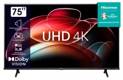 75" Телевизор Hisense 75A6K 4K UHD Smart TV (2023)