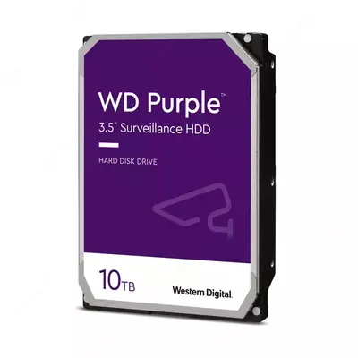 Жесткий диск HDD Western Digital 10TB PURPLE /64 МБ/SATA 5400 rpm/REF