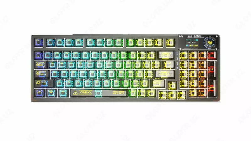 AULA F98Pro — simsiz mexanik o‘yin klaviaturasi.