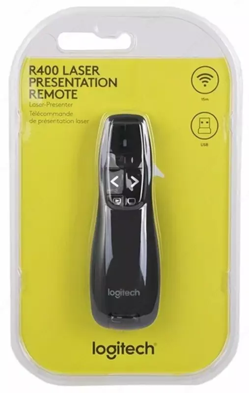 Logitech R-400 proyektorlar uchun kliker prezentyer