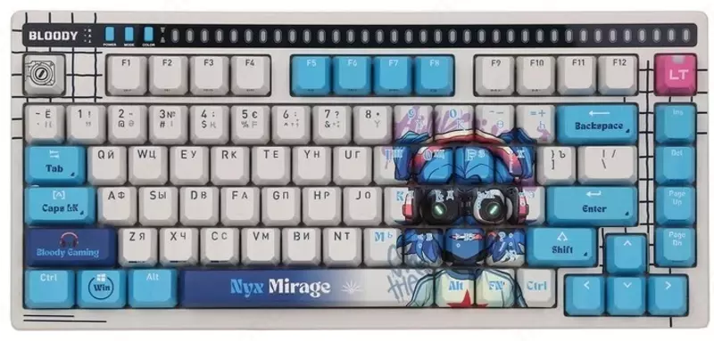 O‘yin uchun simli klaviatura A4Tech Bloody AT75 Nyx Mirage