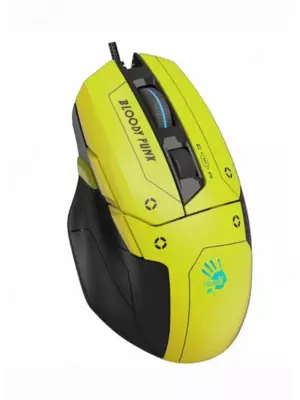 O‘yin sichqonchasi simli A4Tech Bloody W70 Max Punk Yellow