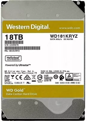 Жесткий диск HDD Western Digital Gold 18 ТБ (WD181KRYZ)