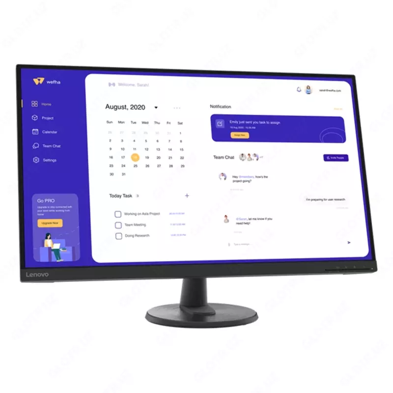 32 dyuymli Lenovo D32-45 monitori