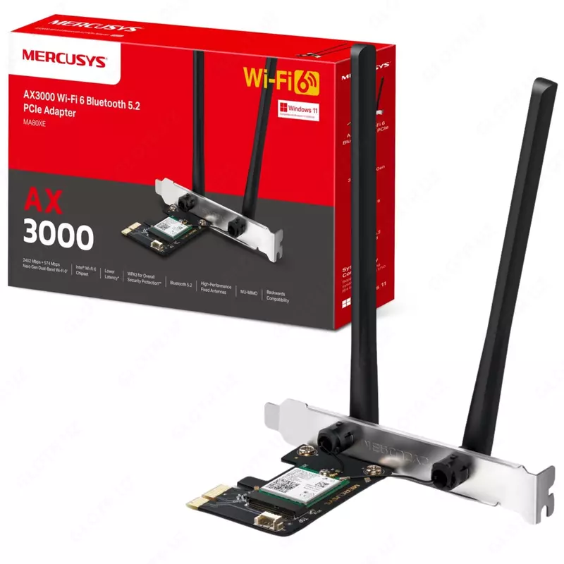 Wi-Fi adapteri + Bluetooth Mercusys MA80XE