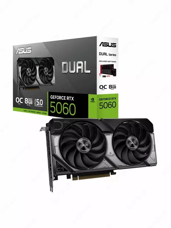 Видеокарта ASUS NVIDIA GeForce RTX5060 DUAL OC 8GB GDDR7
