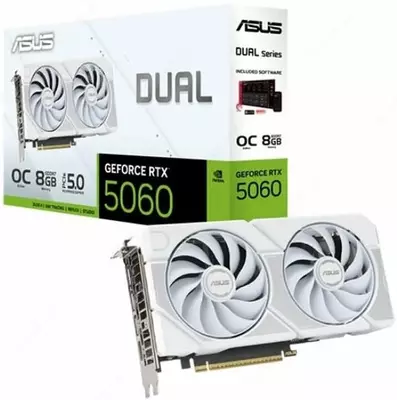 Видеокарта ASUS GeForce RTX 5060 Dual White 8GB GDDR7