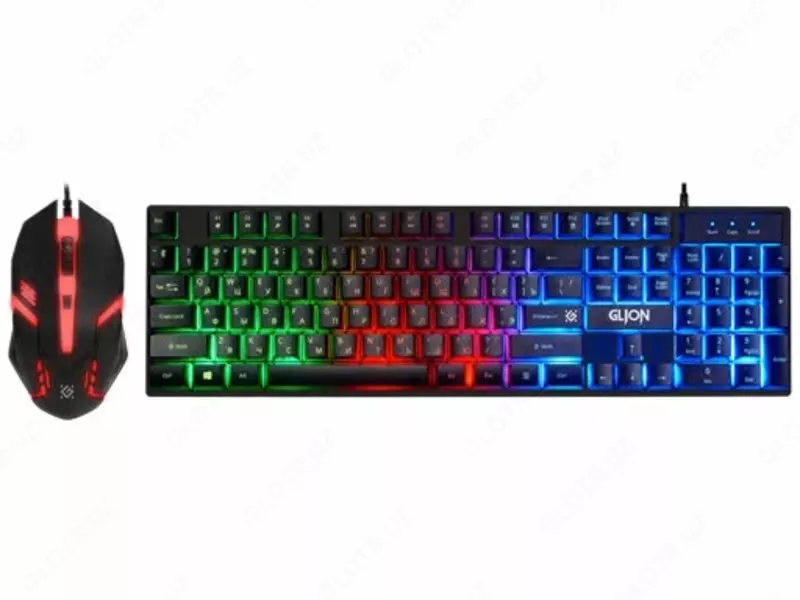 Игровая клавиатура проводная + мышь Defender Glion C-123