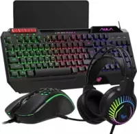  Комплект игровой 4 в 1 (клавиатура  мышь  коврик  наушники) AULA T650 подсветка - 
