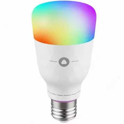 Yandex aqlli lampochkasi E27 RGB (Alisa orqali ovozli boshqaruv)