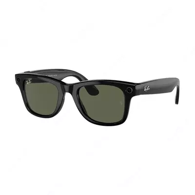 Умные очки RayBan Gen2 Wayfarer Shiny Black Transitions green (размер S50)