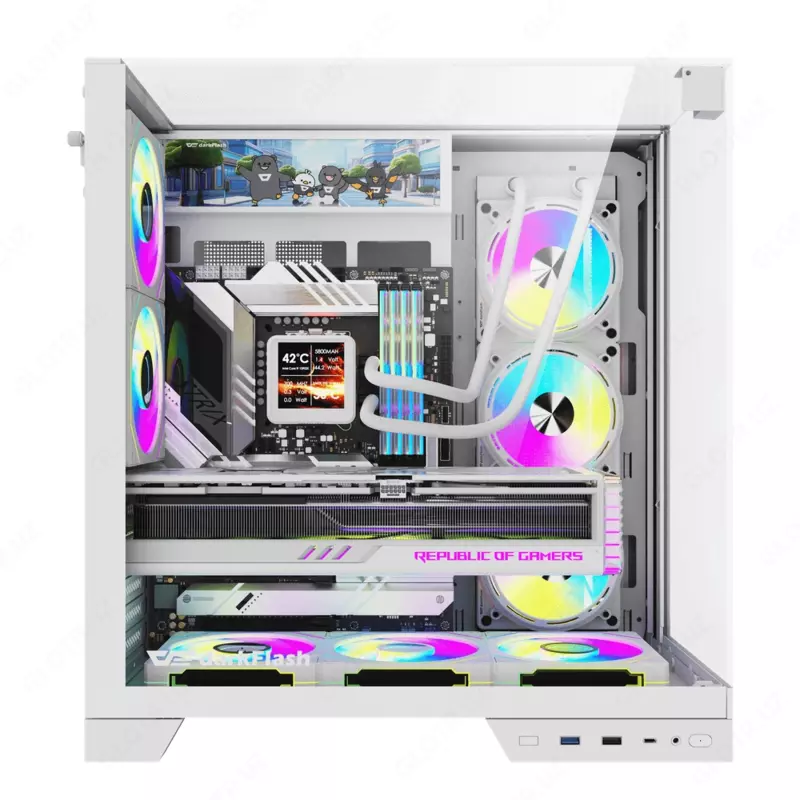  Компьютерный корпус DarkFlash TH285 PLUS White - 