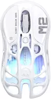 GravaStar Mercury M2 simsiz/simli sichqonchasi (BT/WL/USB-A) RGB  oq rangli