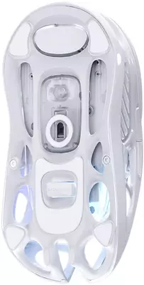  GravaStar Mercury M2 simsiz/simli sichqonchasi (BT/WL/USB-A) RGB  oq rangli Chakana savdo
