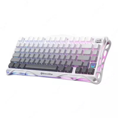 Игровая беспроводная клавиатура GravaStar Mercury K1 Black / White