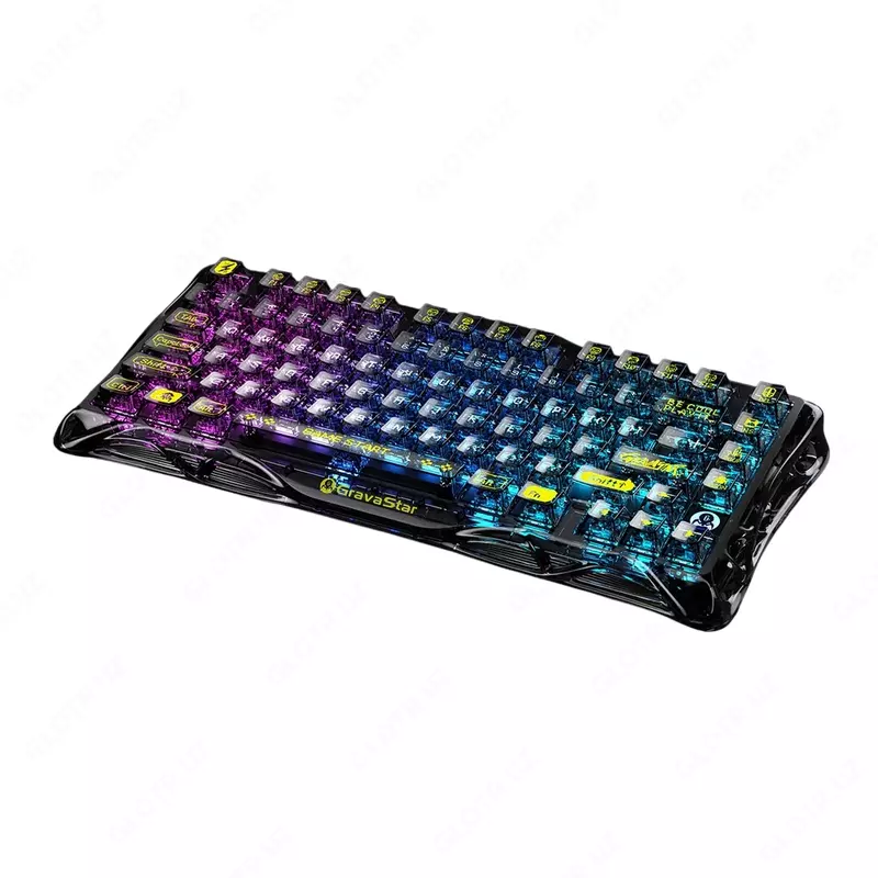 Игровая беспроводная/проводная клавиатура GravaStar Mercury K1 Lite Black / White