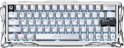  Игровая магнитная клавиатура GravaStar Mercury V60 Pro 60keys/GravaStar Blackcore/USB-A / 8k/RGB/ Interstellar Silver/Chrome Silver - 