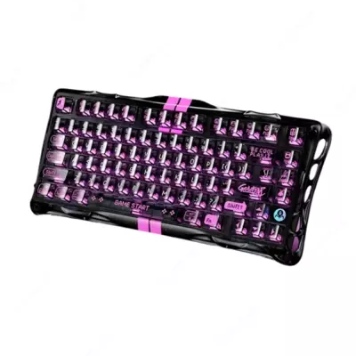  Игровая проводная клавиатура GravaStar Mercury V75 Lite 75keys / Blackcore / USB-A / Transparent Black - 