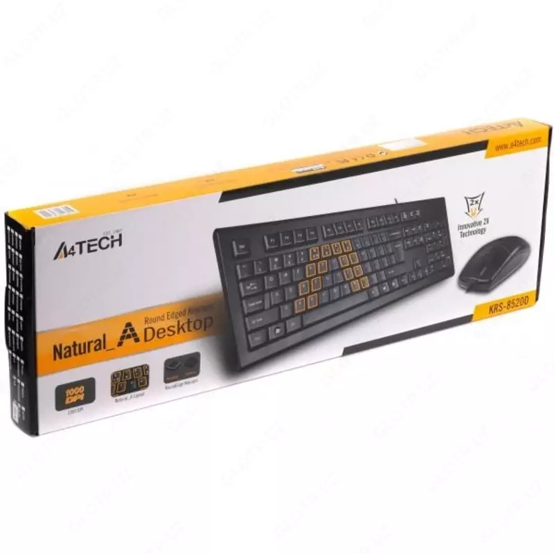 A4Tech KR-8520D simli klaviatura va sichqoncha to‘plami