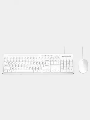Комплект проводная клавиатура + мышь Avtech PRO C304 White