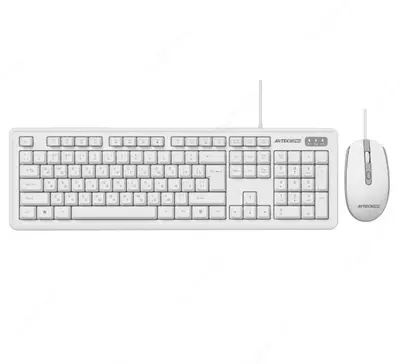 Комплект проводная клавиатура + мышь Avtech C305 White