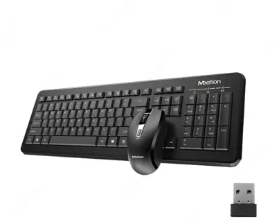 Комплект беспроводная клавиатура + мышь Meetion MT-C4120 2.4G Wireless Combo black US+RU