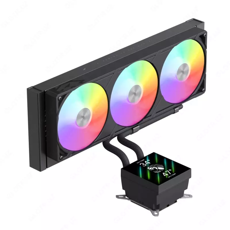GameMax GLACIER 360 LCD qora/oq rangli sovutish tizimi