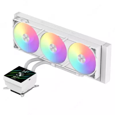 GameMax GLACIER 360 LCD qora/oq rangli sovutish tizimi
