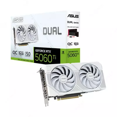 Видеокарта ASUS Dual GeForce RTX 5060 Ti 16GB GDDR7 White OC Edition