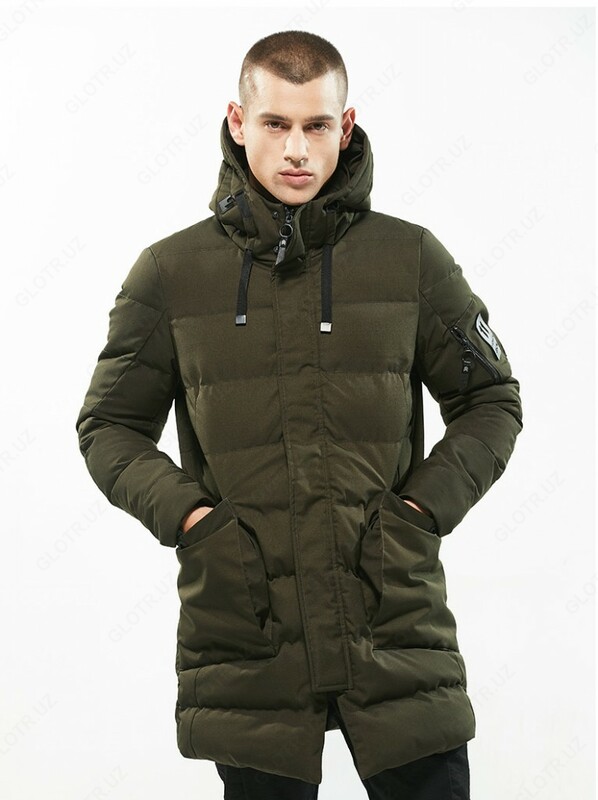 Новая мода с капюшоном теплая зимняя мужская куртка пальто и пуховики