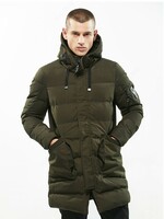 Новая мода с капюшоном теплая зимняя мужская куртка пальто и пуховики