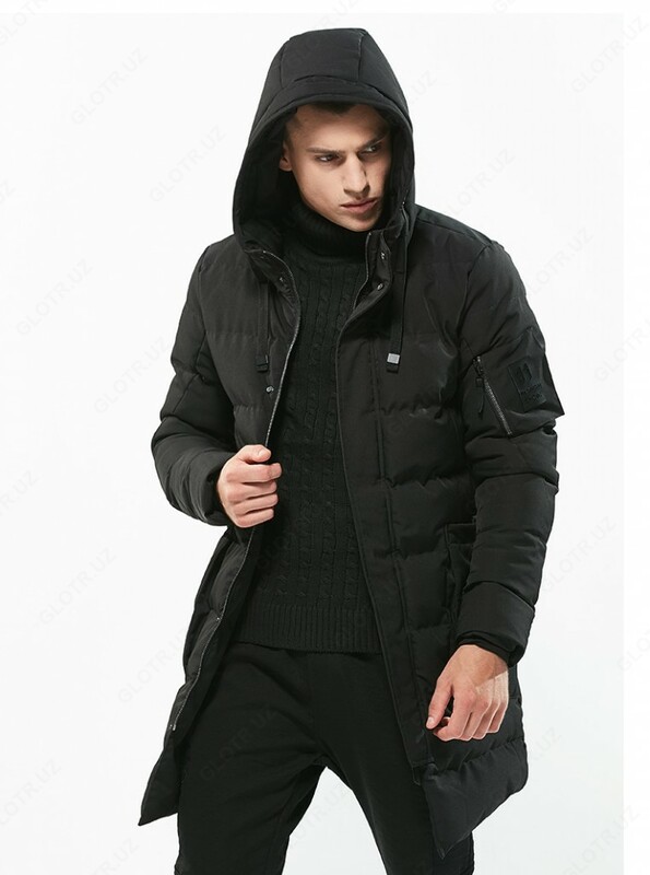  Новая мода с капюшоном теплая зимняя мужская куртка пальто и пуховики - 