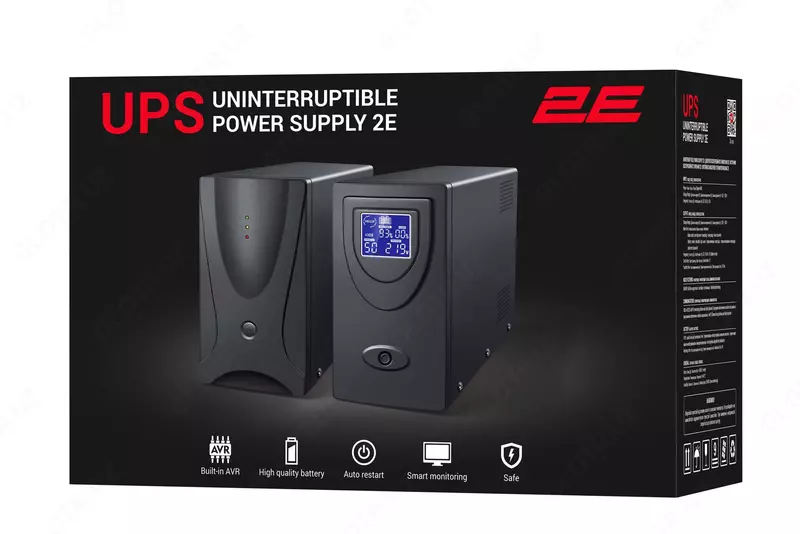 ИБП 2E ED2000  2000va/1200w  led  2xschuko (2E-ED2000)